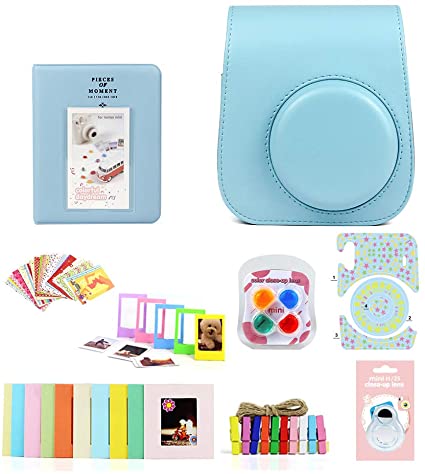 FujiFilm Instax Mini 9 Instant Camera + Fujifilm Instax Mini Film (20  Sheets) Bundle with Deals Number One Accessories Including Carrying Case,  Color