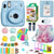 Fujifilm Instax Mini 11 Camera with Fuji Instant Film Twin Pack + Colorful Case, Album, Stickers, and More (Sky Blue) - Abesons 