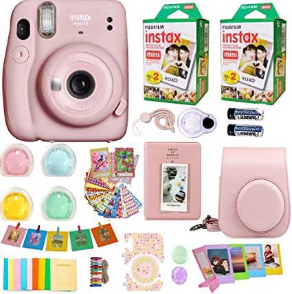 Opiaat Bestuiven Laag Fujifilm Instax Mini 11 Blush Pink Camera With Accessories - Abesons