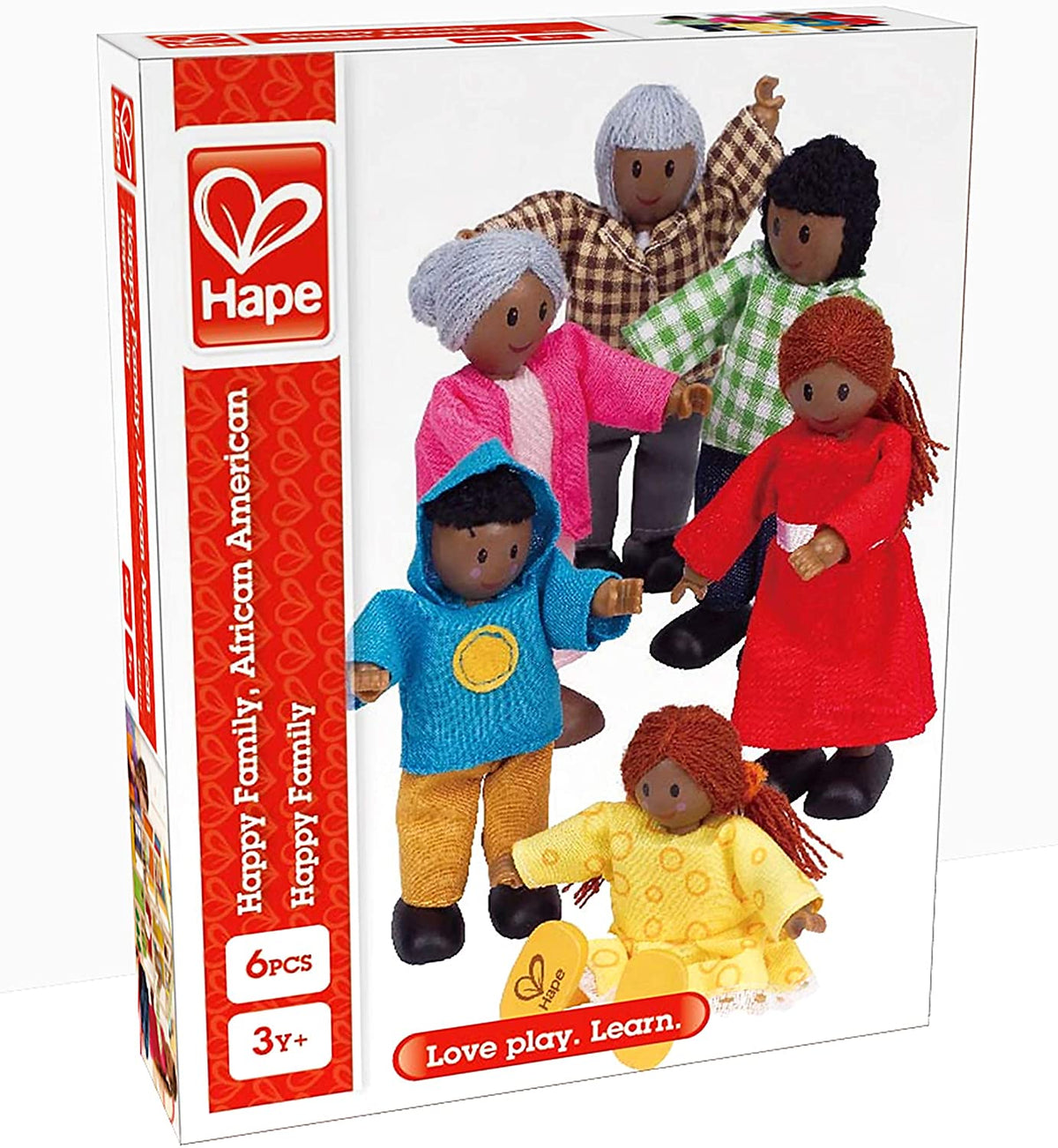 Hape African American Wooden Doll House Family - Abesons 
